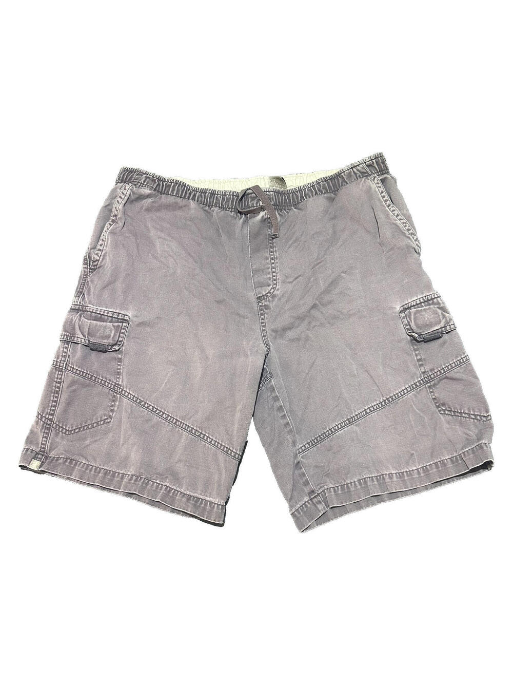 Vintage OP Ocean Pacific Cargo Shorts Men Large L Beach Casual Surf Faded Gray